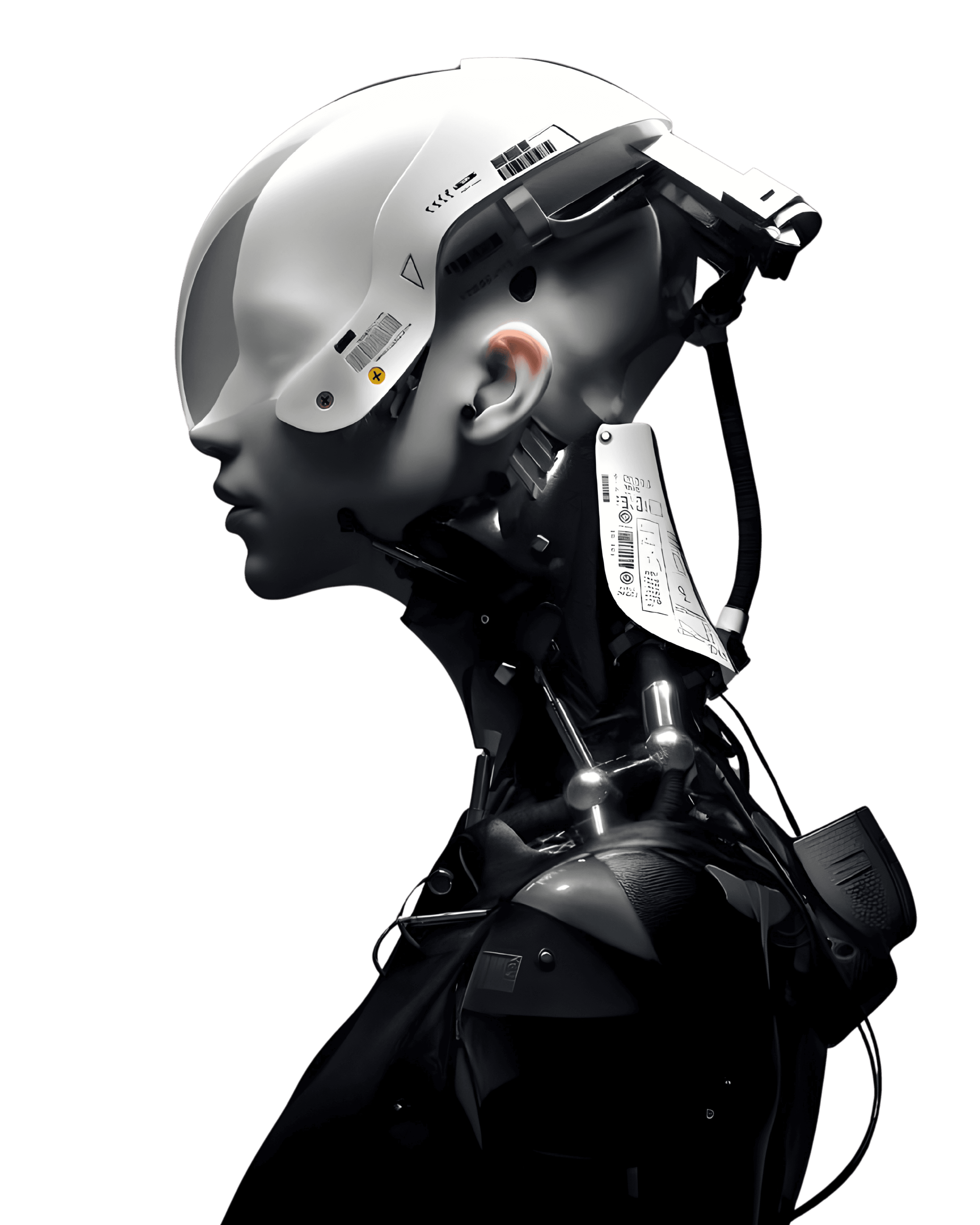 Futuristic robot profile